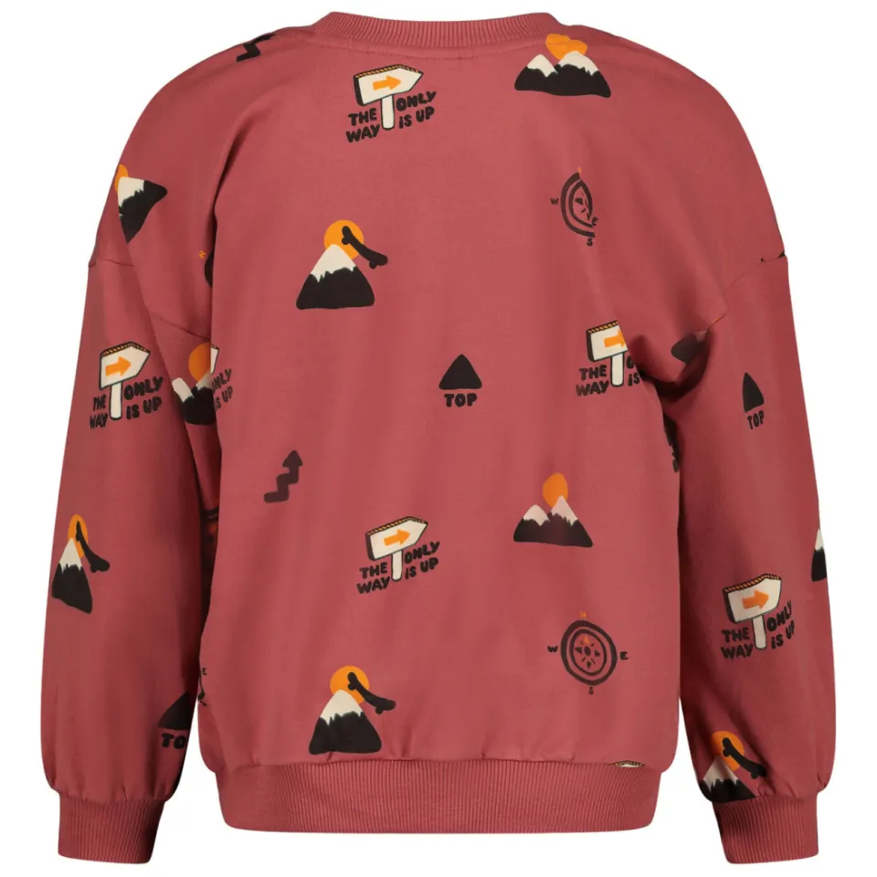 Sturdy oversized sweater Mountain top oudroze/oranje, foto 3