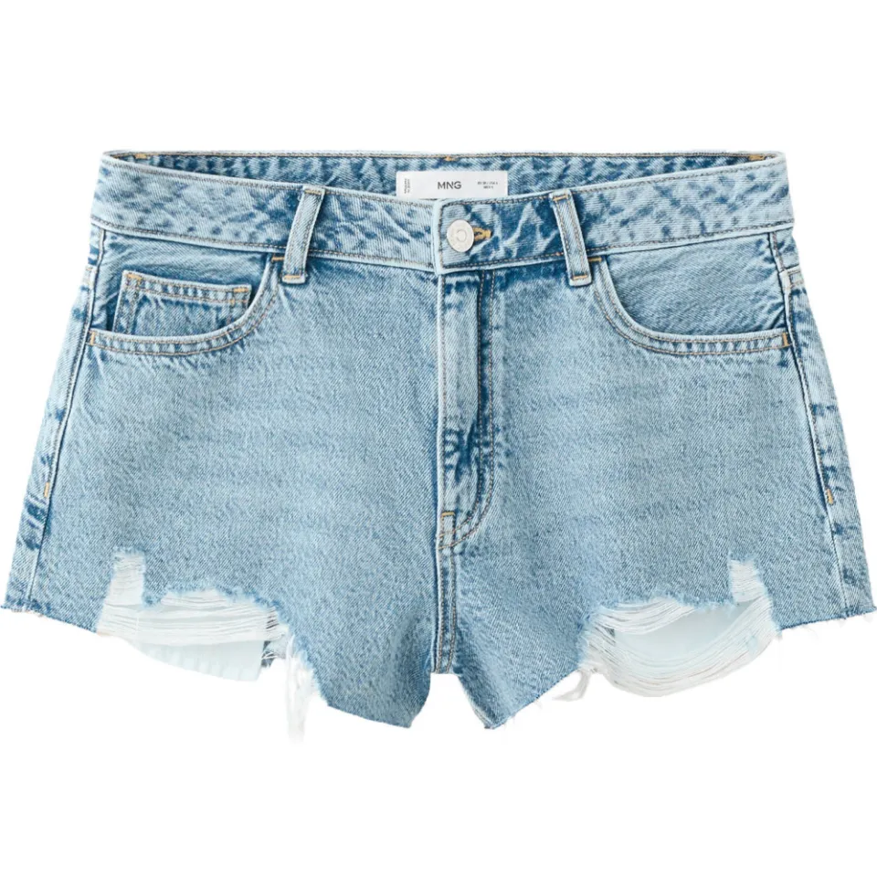 Mango denim short middenblauw, foto 2