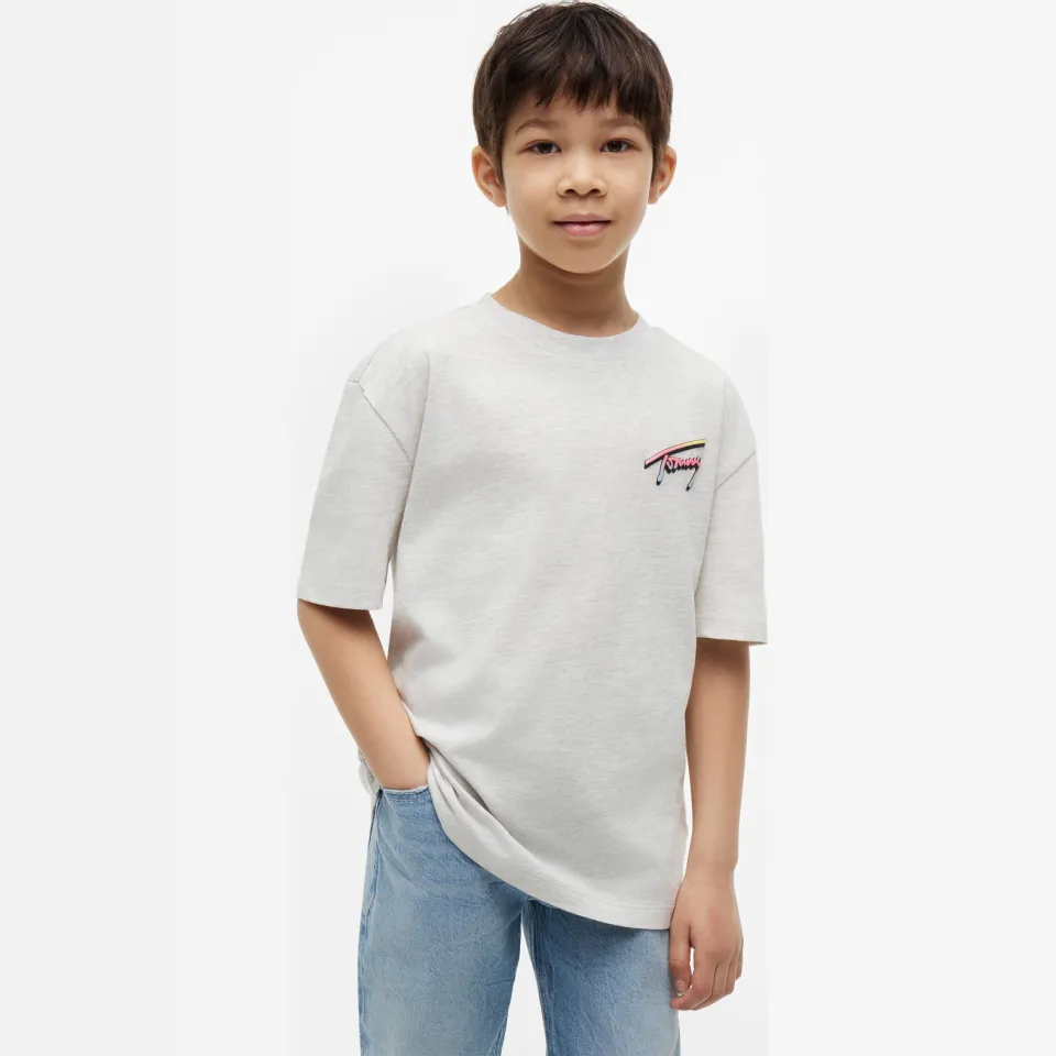 Tommy Hilfiger t-shirt lichtgrijs, foto 3