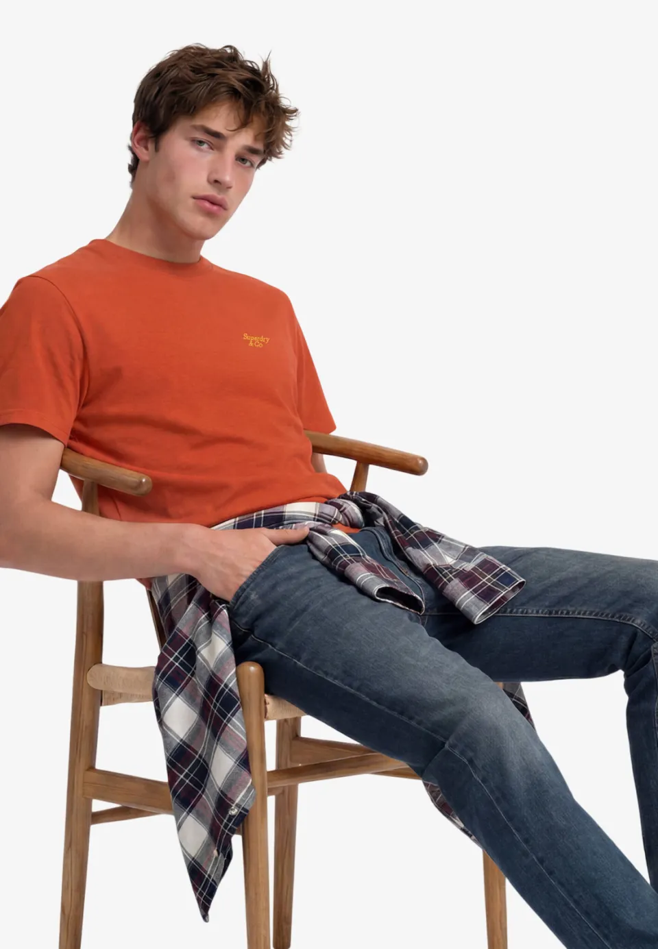 Superdry slim fit T-shirt - oranje, foto 4