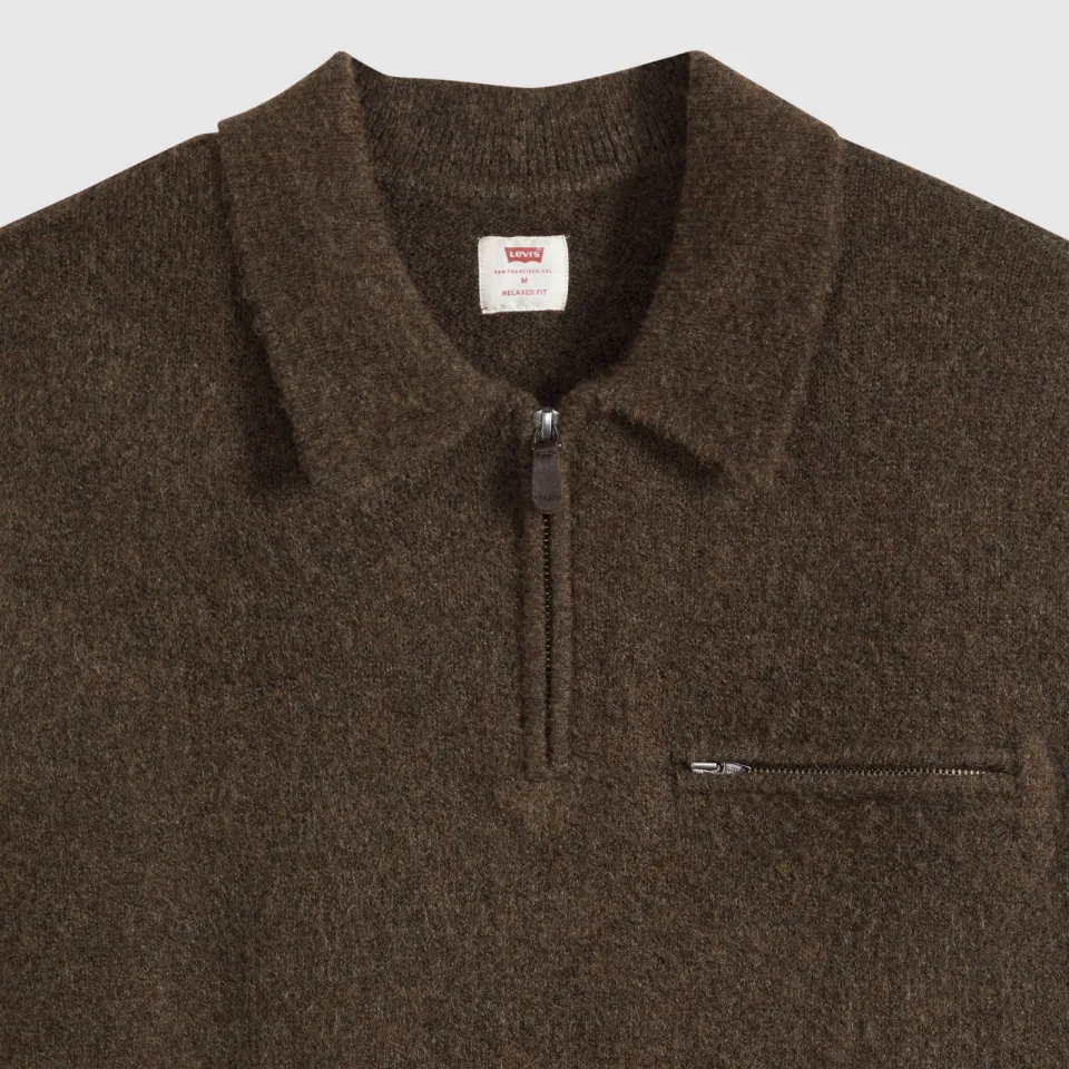 Levi's relaxed fit gebreide trui met wol - bruin, foto 8