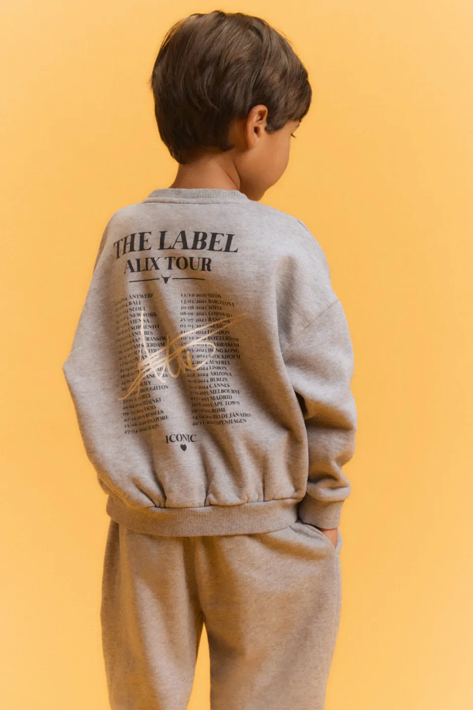 Alix The Label Alix Mini oversized sweater met backprint - lichtgrijs, foto 4