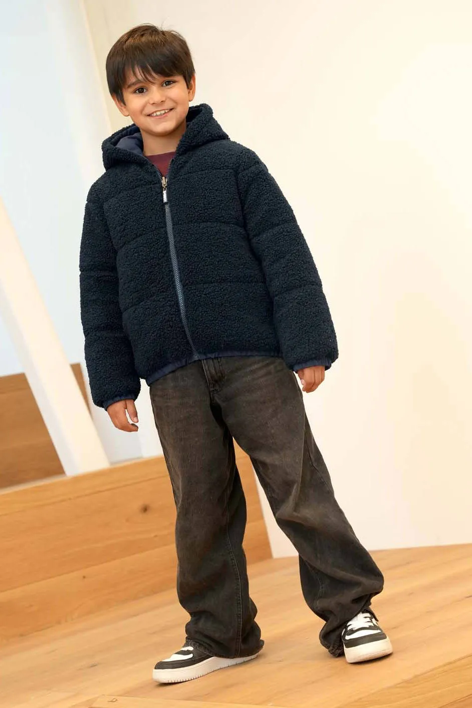 B.Nosy reversible winterjas donkerblauw donkerblauw/hardblauw, foto 6