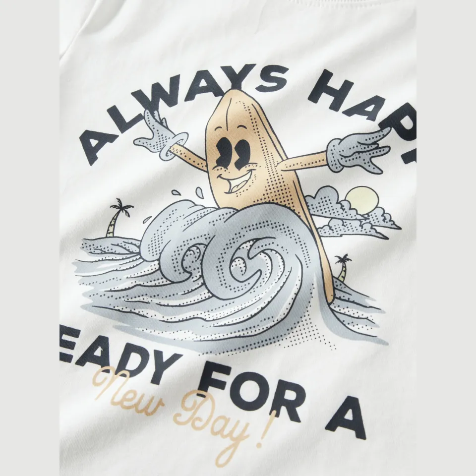 NAME IT KIDS T-shirt wit happy, foto 4