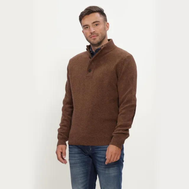 Barbour Heren Truien & Vesten Essential Patch Half Zip Knitted Jumper - Bruin