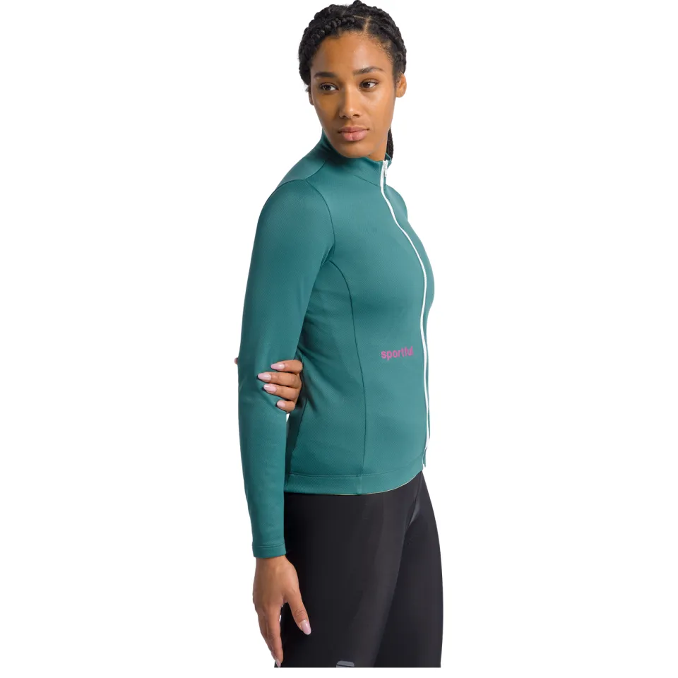 Sportful Classic Thermal Jersey fietsshirt turquoise, foto 2
