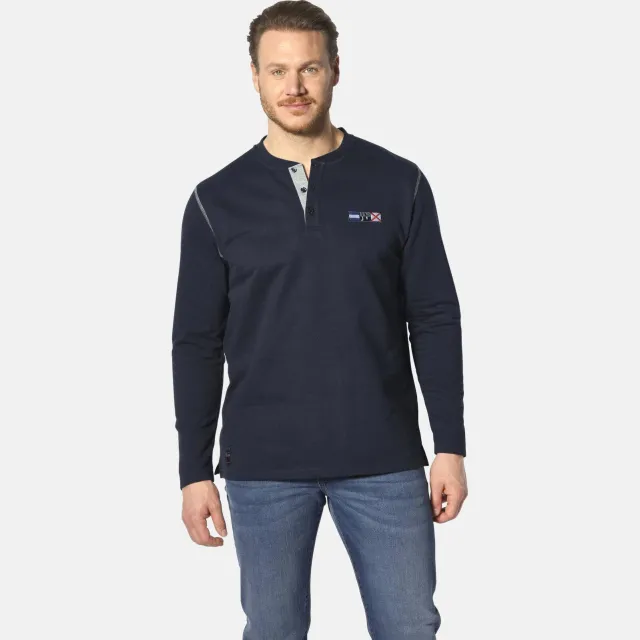 Jan Vanderstorm longsleeve JORNSEN Plus Donkerblauw