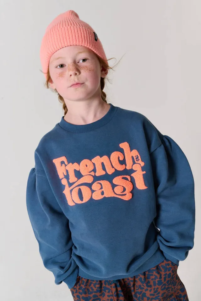 Tumble 'n Dry sweater met tekst - grijsblauw