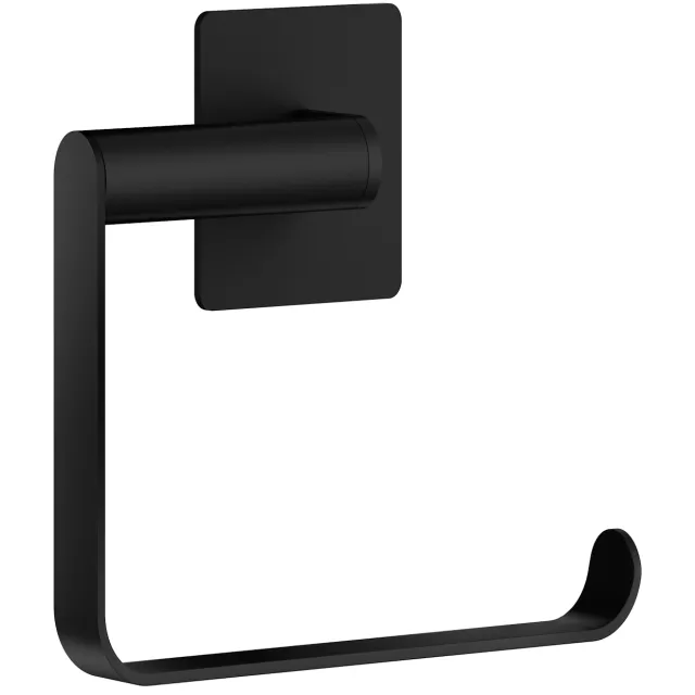 Smedbo Toiletrolhouder Smedbo Cube zelfklevend Hangende Rol Mat Zwart