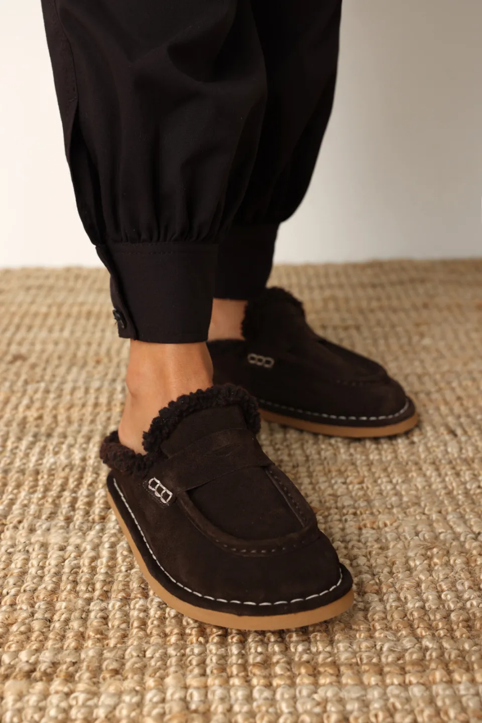 Shabbies Amsterdam Wilja Penny slipper bruin, foto 4