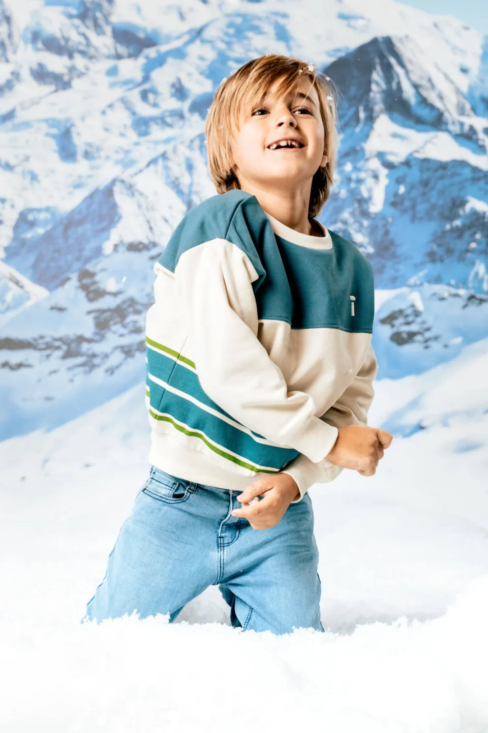 QPI gestreepte sweater - blauw, foto 5