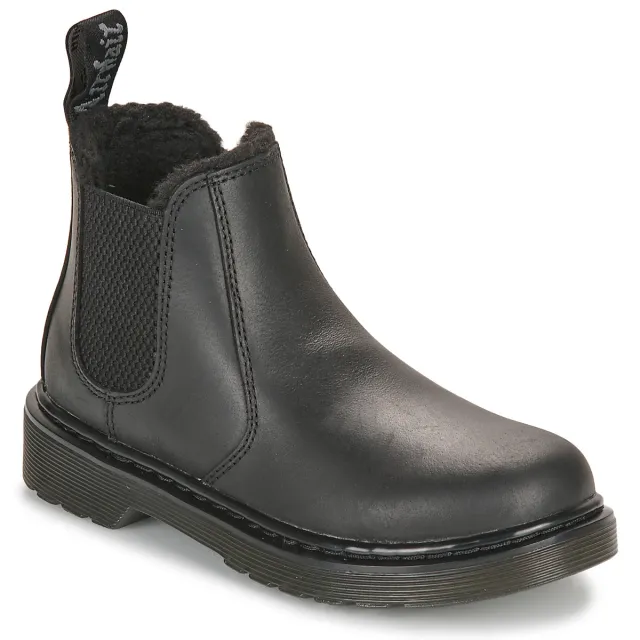 Dr. Martens 2976 Leonore Mono gevoerde leren enkelboots zwart schoolkind, foto 3