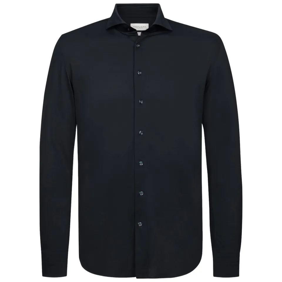 Profuomo slim fit overhemd - donkerblauw, foto 2