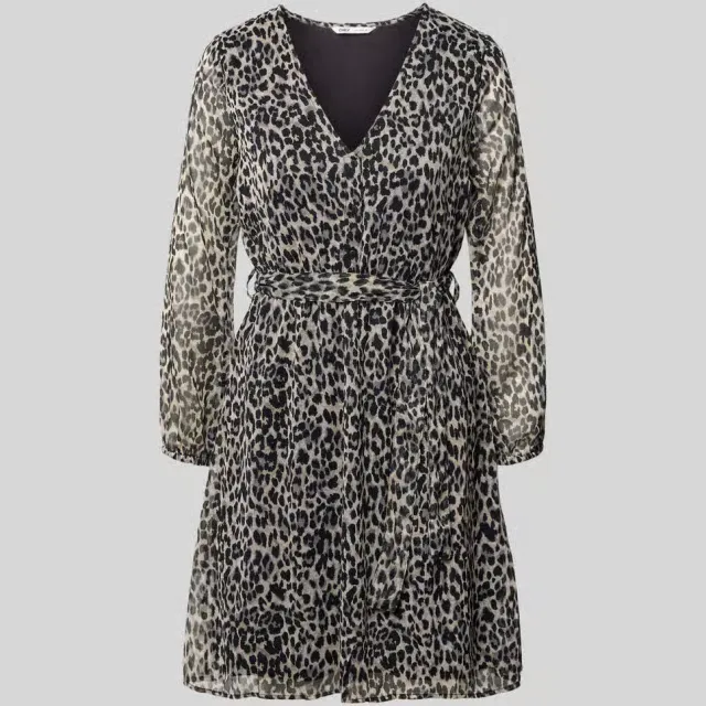 Only Cera blousejurk met luipaardprint Zwart