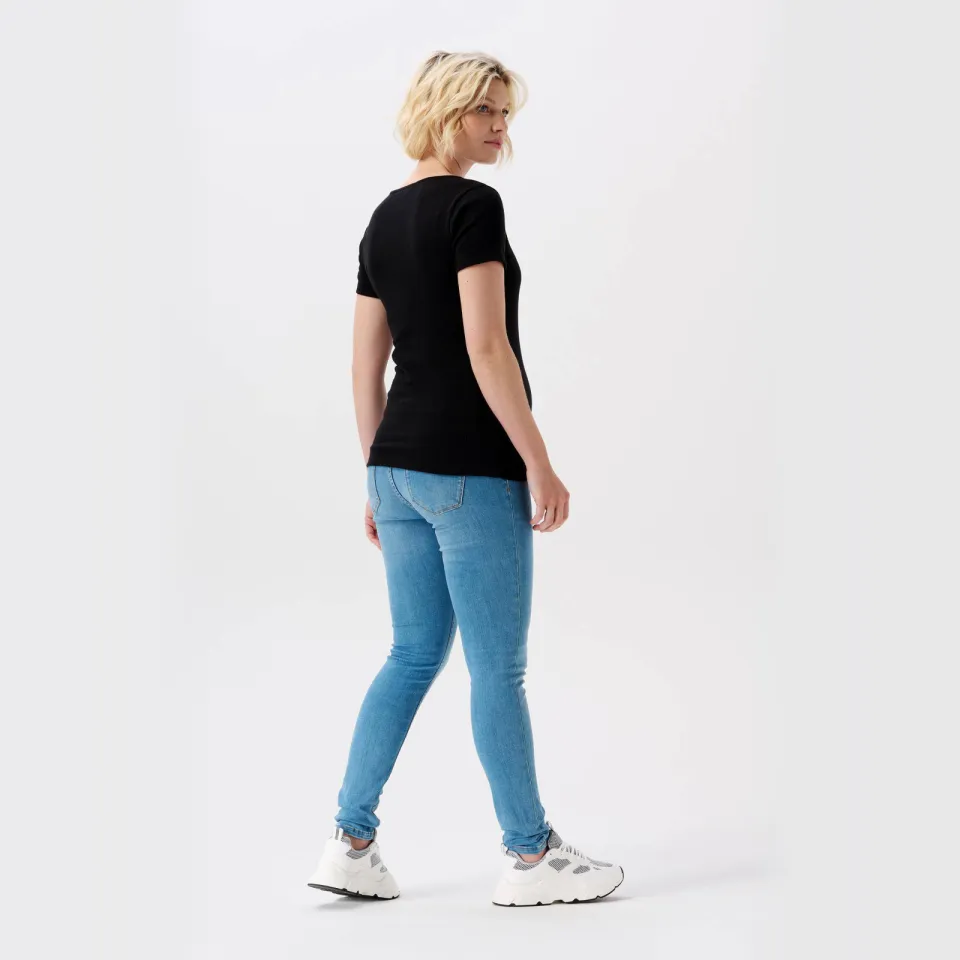 Noppies Sanson ribgebreid zwangerschapsshirt zwart, foto 6