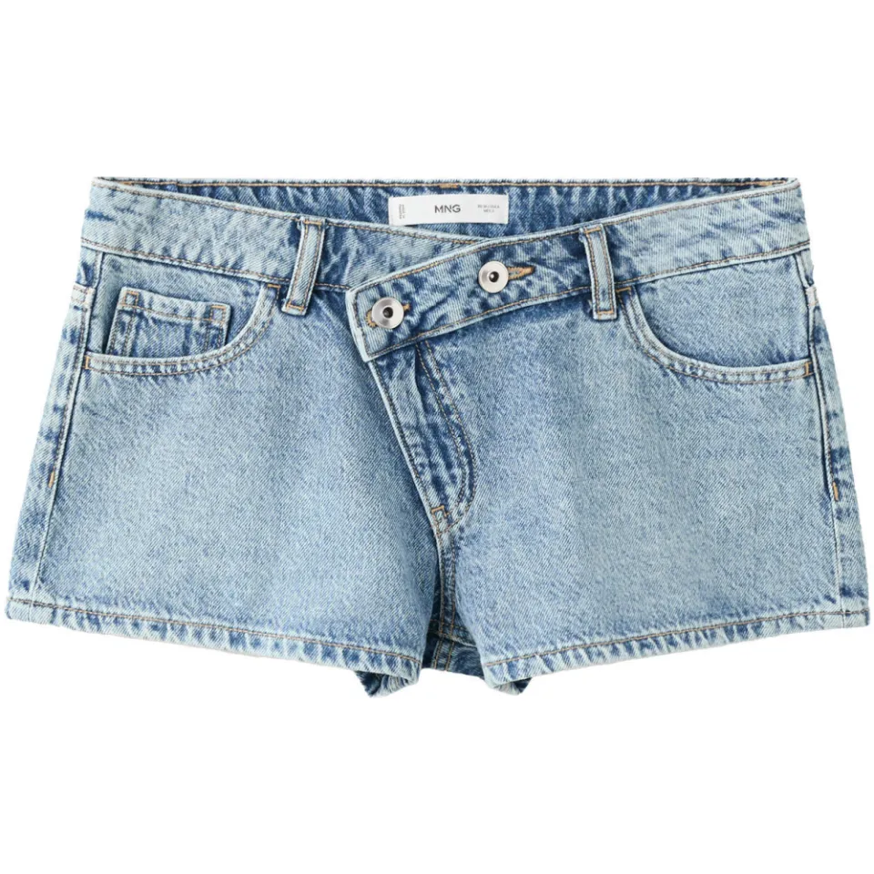 Mango Teen jeansshort lichtblauw light blue denim, foto 3