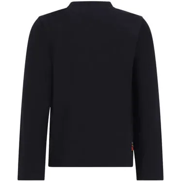 TYGO & vito rechtvallende longsleeve met print zwart, foto 2