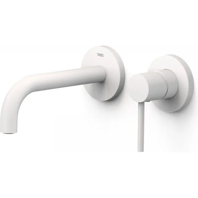 Tres Study Exclusive 2-gats wastafelmengkraan inbouw mat wit Mat wit -