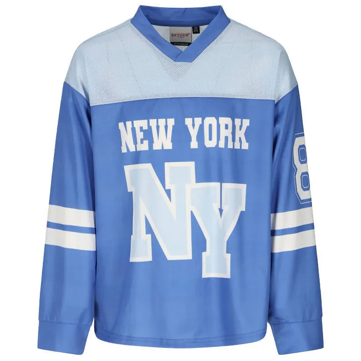 Retour Jeans oversized longsleeve met print blauw, foto 3