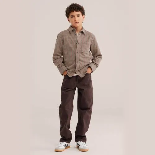 WE Fashion pied-de-poule overhemd - bruin, foto 3