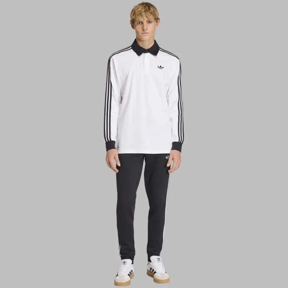Adidas Originals regular fit gestreepte joggingbroek - zwart/wit