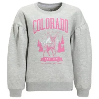 Me & My Monkey sweater Emma met printopdruk grijs melange Printopdruk