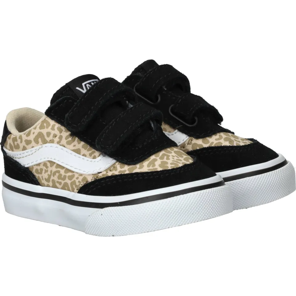 Vans Brooklyn LS V Leopard Sneakers Meisjes Zwart, foto 2