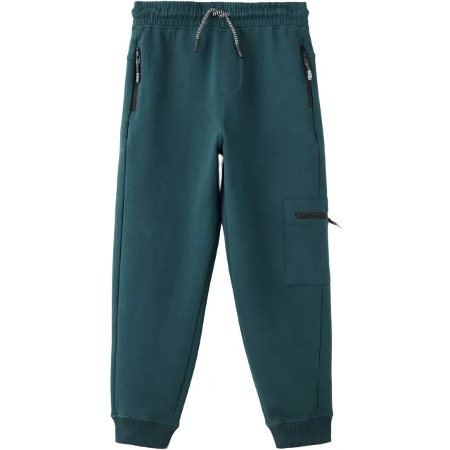 Mango Kids joggingbroek donkergroen