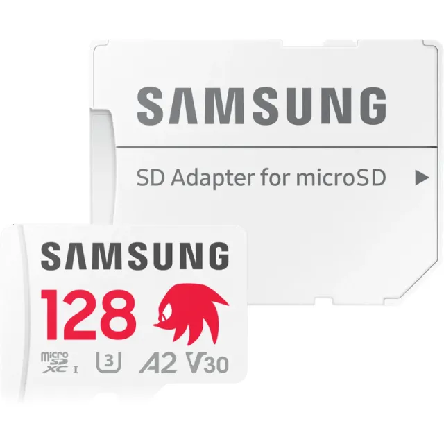Samsung MicroSDXC PRO Plus 128GB Sonic the Hedgehog White