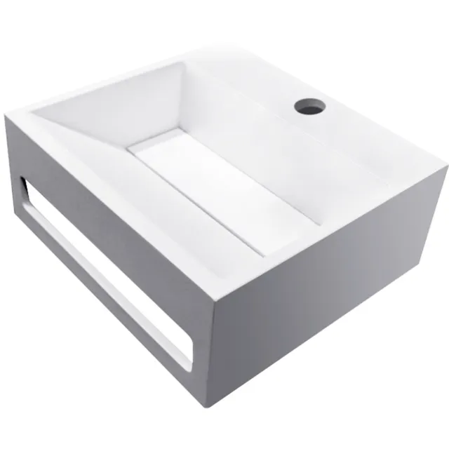 Fontein Wiesbaden Julia 30x28x12,5 cm Solid Surface Mat Wit