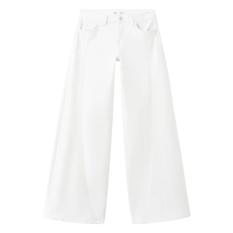 Mango TEEN low waist wide leg jeans - wit, foto 2