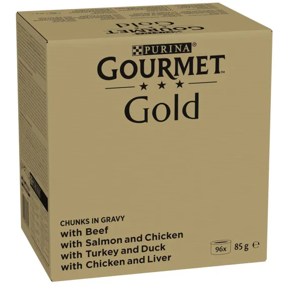 Gourmet Gold fijne hapjes in saus natvoer kat 96 x 85 g
