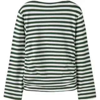 NAME IT KIDS gestreepte longsleeve meisjes groen wit, foto 2