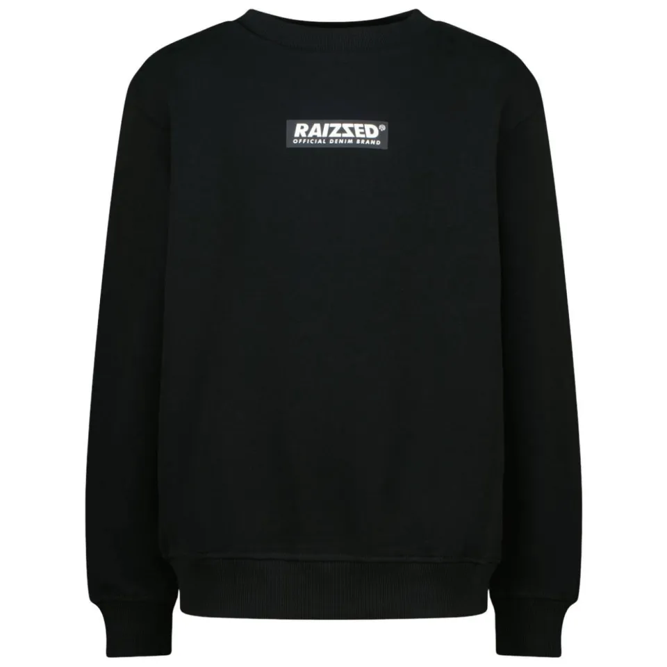 Raizzed rechtvallende sweater met logo - zwart, foto 2