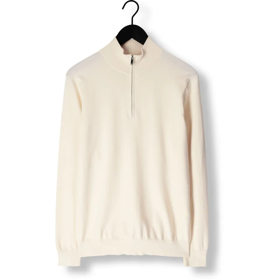 Profuomo Heren Truien & Vesten Half Zip Luxury Basic - Wit, foto 2