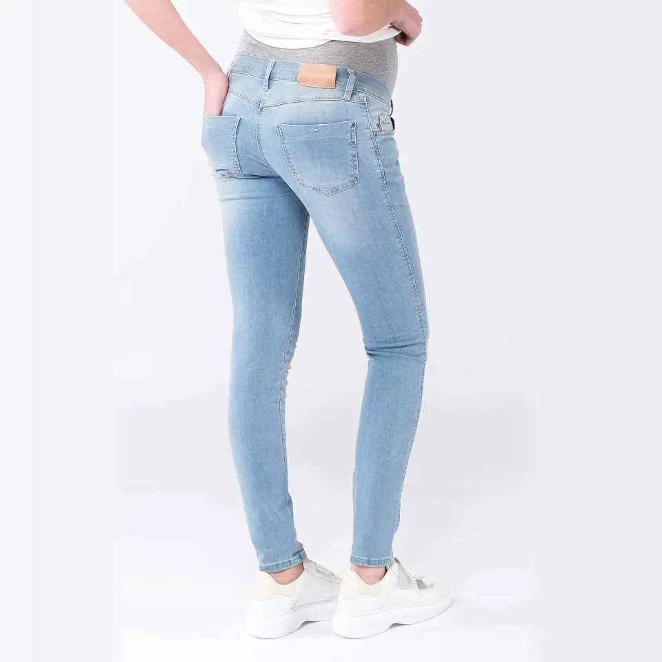 LOVE2WAIT high waist zwangerschaps skinny jeans light blue denim, foto 3
