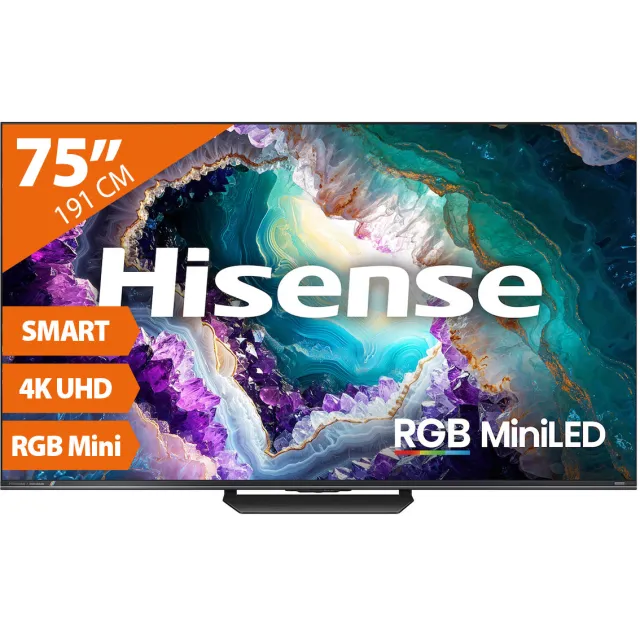 Hisense 75UR8S (2026) - 75 inch - RGB TV Zwart