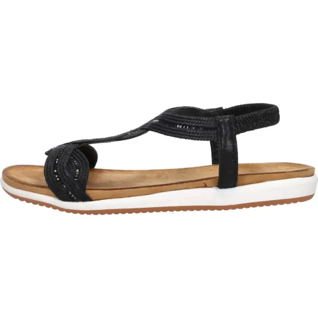 Sub55 platte sandalen zwart, foto 2