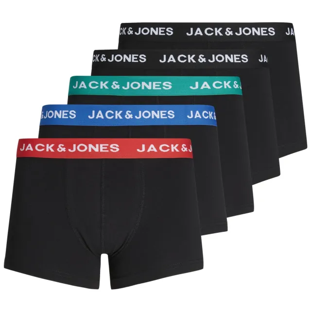 Jack & Jones Huey Trunks Boxershorts Heren (5-pack) Blauw