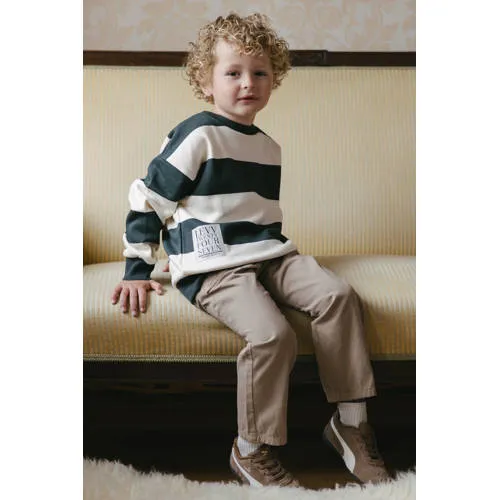 Levv gestreepte sweater - zwart/ecru, foto 4