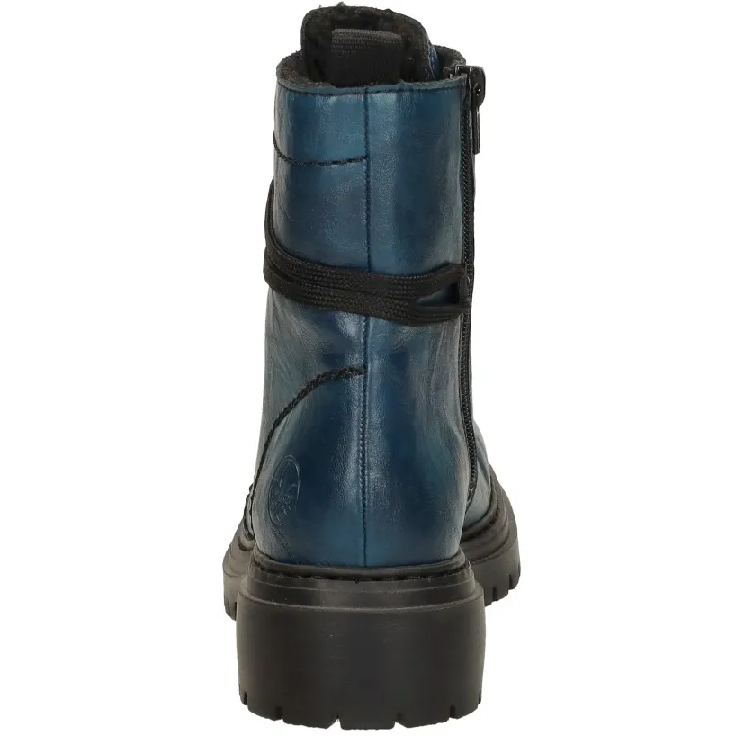 Rieker veterschoenen petrolblauw, foto 4
