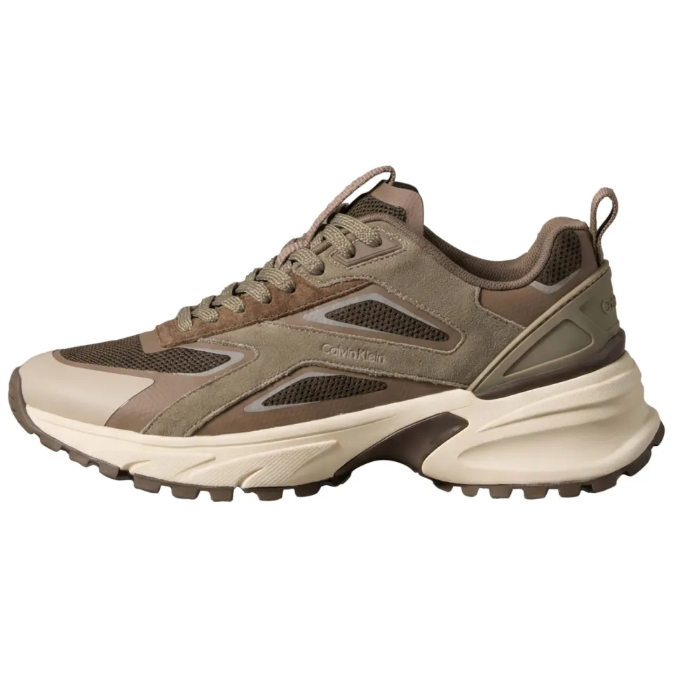 Calvin Klein chunky suède sneakers bruin, foto 6