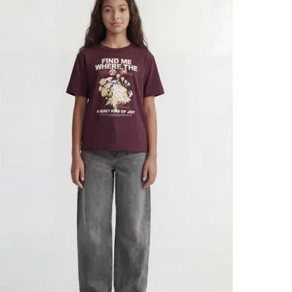 JJXX GIRL T-shirt met print aubergine, foto 5