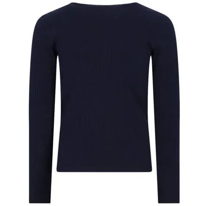 Nono Kyas geribbelde longsleeve donkerblauw, foto 2