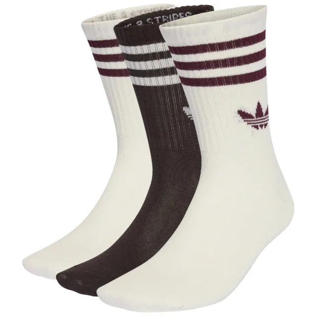Adidas Mid Cut Crew sokken bruin/wit