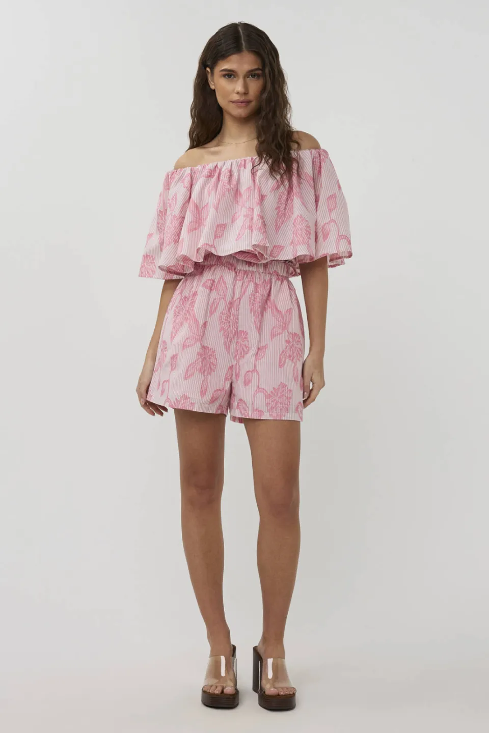 Studio AMAYA Kaja off shoulder top roze