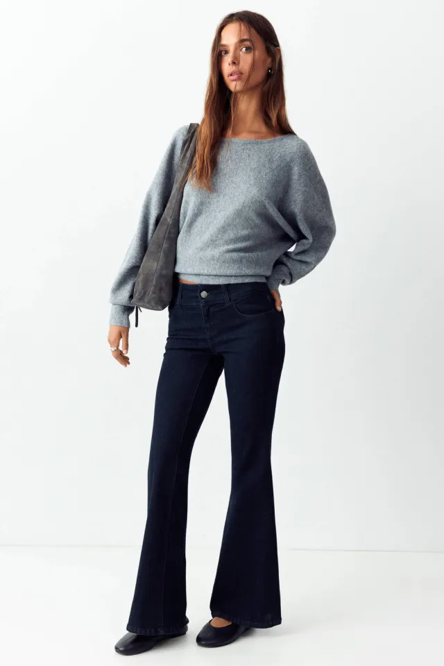 Mango TEEN flared jeans - donkerblauw