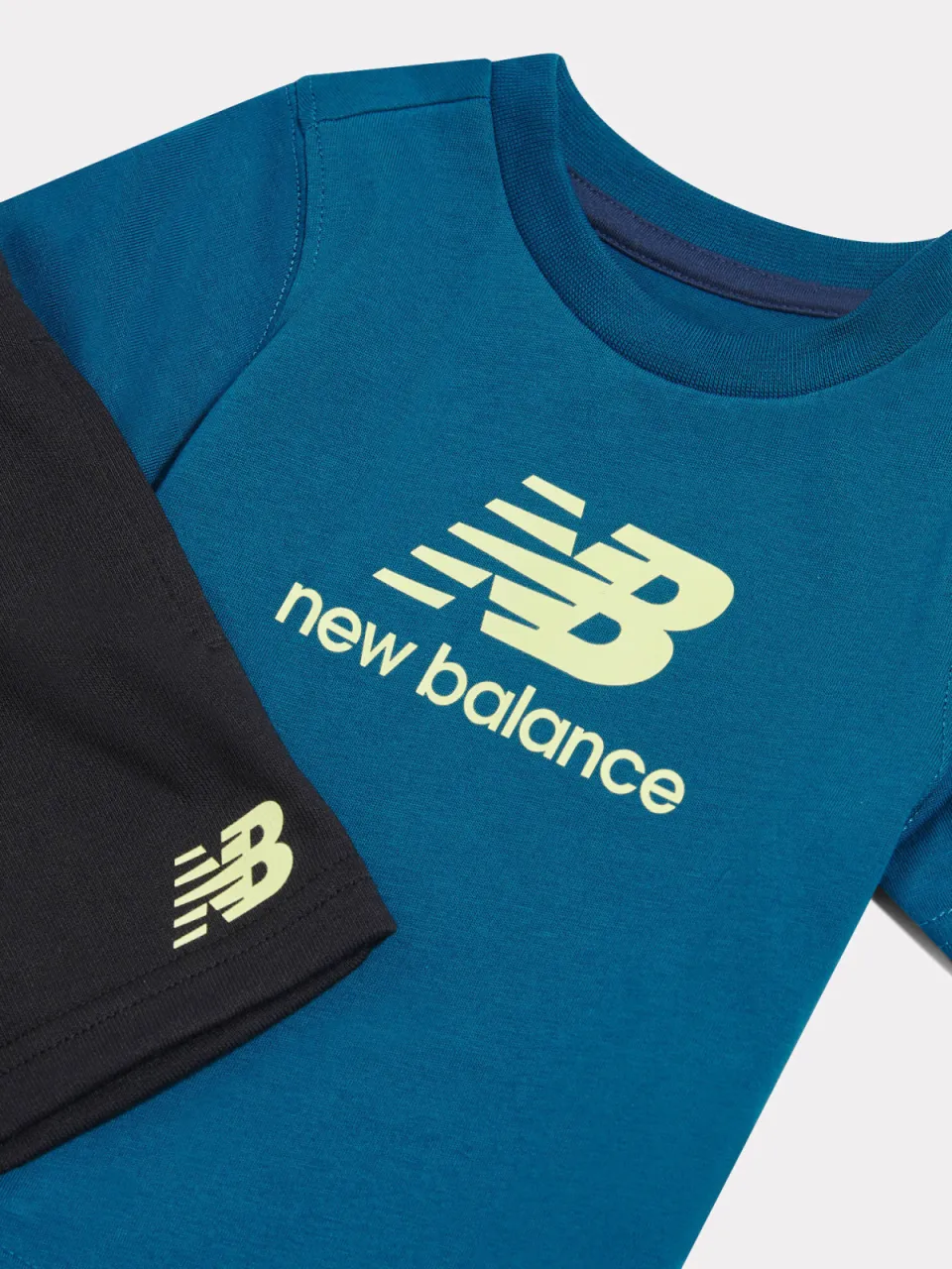 New Balance T-shirt en korte broek set met logo - petrol, foto 2