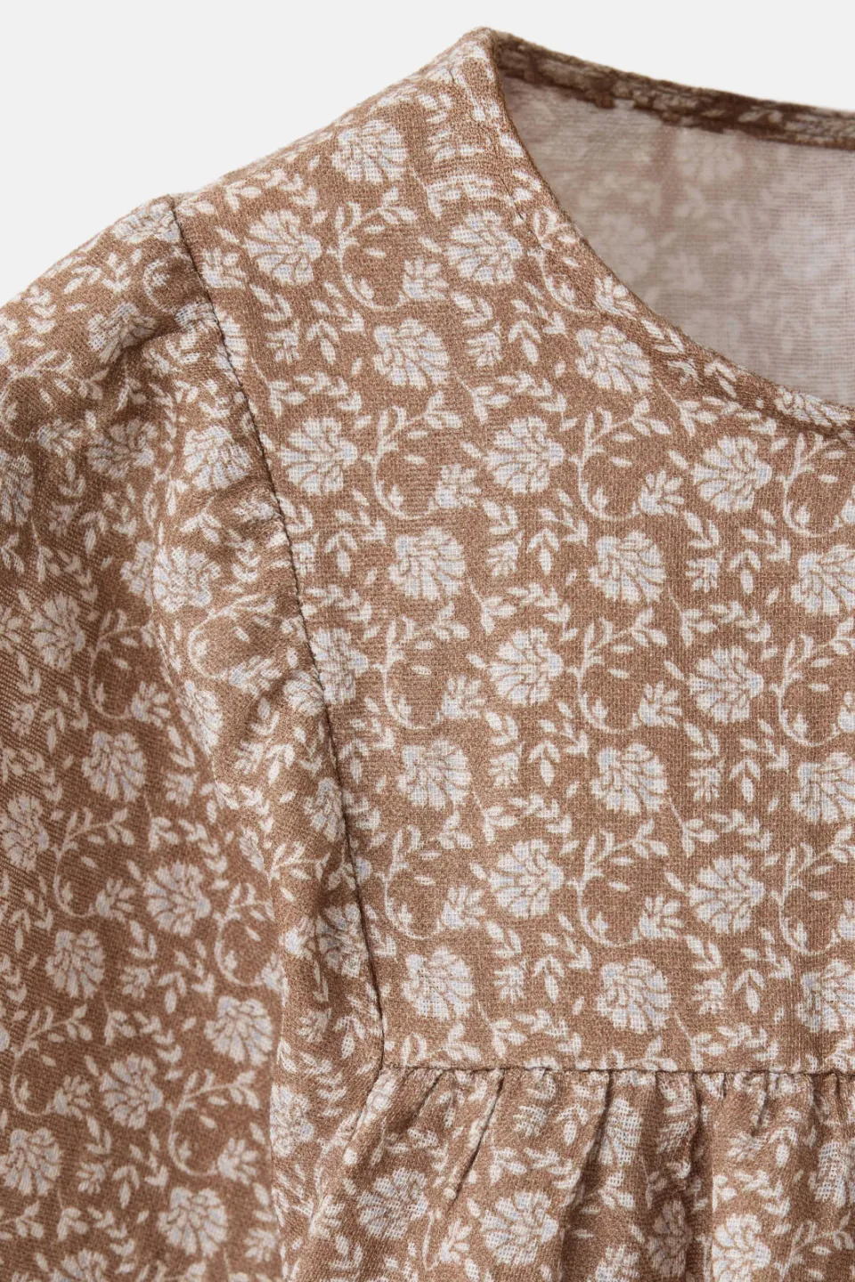 Mango Kids gebloemde blousetop lichtbeige, foto 6