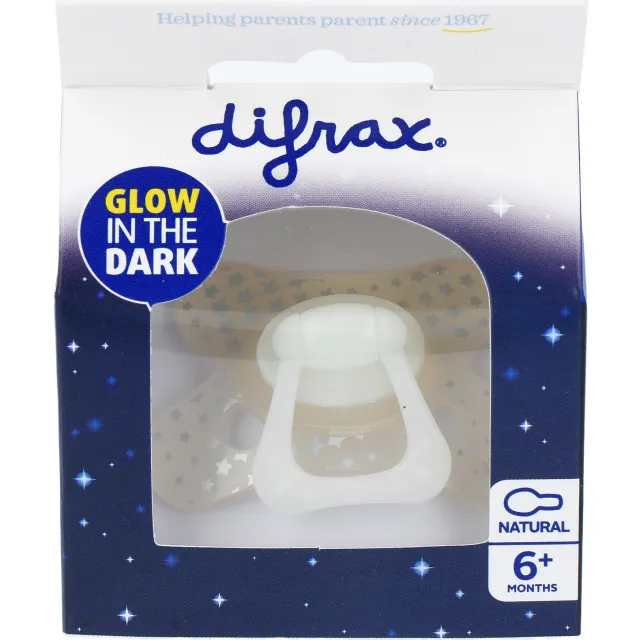 Difrax Natural fopspeen 6+ maanden glow in the dark